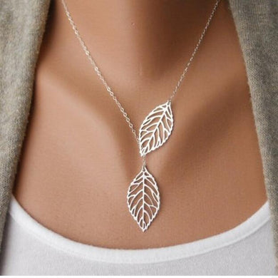 2018 moda calda oro argento placcato catena collana foglia perline casual lunga striscia pendenti regali donne collane gioielli jl50 
