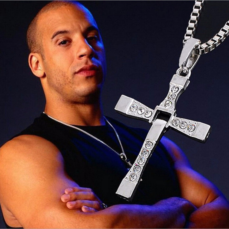 2018 Hot Fashion Speed and Passion 7 Long Statement Necklaces Trendy Male Crystal Cross Pendants Necklaces For Men Jewelry