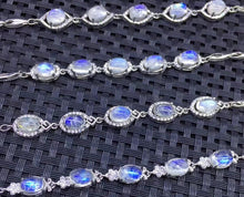 Carica l'immagine nel visualizzatore di Gallery, 2018 Hot New Fashion 925 argento Ametista pietra di luna inl Bracciale di apertura Pietra d'uva Donne Citrino Gioielli Regalo Bracciali donna 