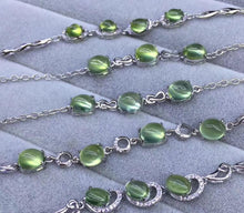 Carica l'immagine nel visualizzatore di Gallery, 2018 Hot New Fashion 925 argento Ametista pietra di luna inl Bracciale di apertura Pietra d'uva Donne Citrino Gioielli Regalo Bracciali donna 