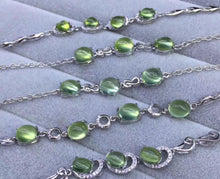 Carica l'immagine nel visualizzatore di Gallery, 2018 Hot New Fashion 925 argento Ametista pietra di luna inl Bracciale di apertura Pietra d'uva Donne Citrino Gioielli Regalo Bracciali donna 