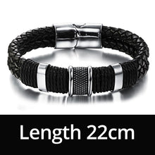 Load image into Gallery viewer, 2018 Hot Selling Handmade Genuine Leather Weaved Double Layer Man Bracelets Casua Bicycle Motorcycle Delicate Co Men Jewelry
