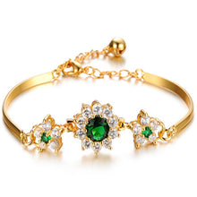 Carica l'immagine nel visualizzatore di Gallery, 2018 Italia Lusso Bracciale in oro 18 carati Accessori moda AAA Fascino di cristallo Donne Gioielli da sposa Regali di Natale 