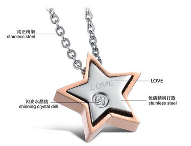 2018 Limited Real Overwatch Choker Moana Gioielli di moda Ciondolo a cinque stelle Talismano Collana di rose Collare a catena per coppie di amanti 