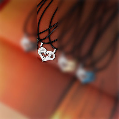 2018 Maxi Necklace Collares Mens Chain Heart Love Necklaces For Couples Korean Ladies Fashion Paired Suspension Pendants Model