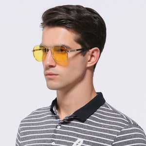 2023 Mens Polarized Night Driving Sunglasses Men Brand Designer Yellow Lens Night Vision Driving Glasses Goggles Reduce Glare
