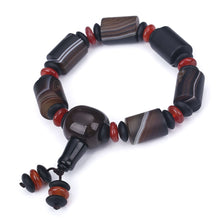 Load image into Gallery viewer, 2018 Natural Agate Jade Bracelet Amber Handmade Natural Stone Stretch Elastic Glass Bead Charm Bracelets Women Fashion Jewelry