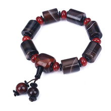 Load image into Gallery viewer, 2018 Natural Agate Jade Bracelet Amber Handmade Natural Stone Stretch Elastic Glass Bead Charm Bracelets Women Fashion Jewelry