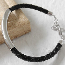 Load image into Gallery viewer, 2018 New 100% 925 Sterling Silver &amp; Real Leather Chain Charm Fit Bracelet For Women Men Original Fine Jewelry