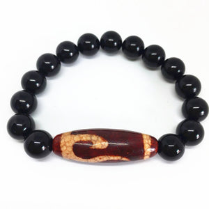 2018 New Arrival Agate Bracelet Fortune Men/Money Hook Dzi Beads Amulet Tibetan Dzi Beads Bracelet for Men and Women Bring Lucky