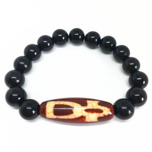 2018 New Arrival Agate Bracelet Fortune Men/Money Hook Dzi Beads Amulet Tibetan Dzi Beads Bracelet for Men and Women Bring Lucky