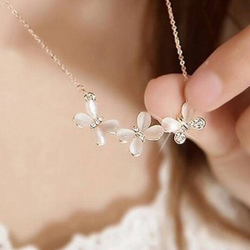 2018 New Arrival Multiple Zircon Butterfly Necklaces & Pendants for Women Jewelry Wedding Chokers Necklace wholesale
