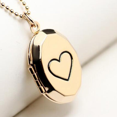2018 New Brand Window Design Lovers Photo Frame Open Heart Locket Pendant Necklace For Birthd Valentines Gift
