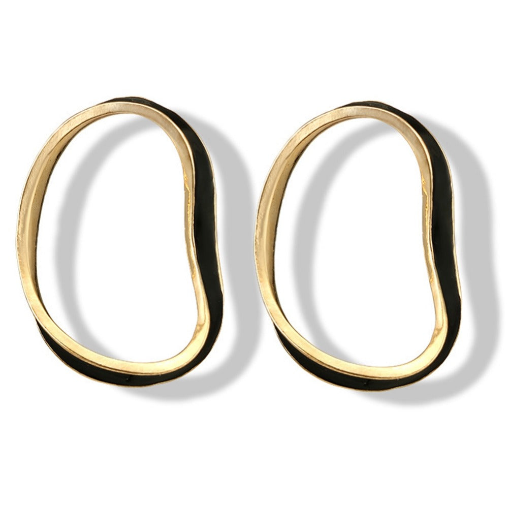 2018 New Brinco Earings Punk Exaggerate Color Wave Earring Women Ladies Irregular Geometric Drop Sufer Earrings Metal Piercing