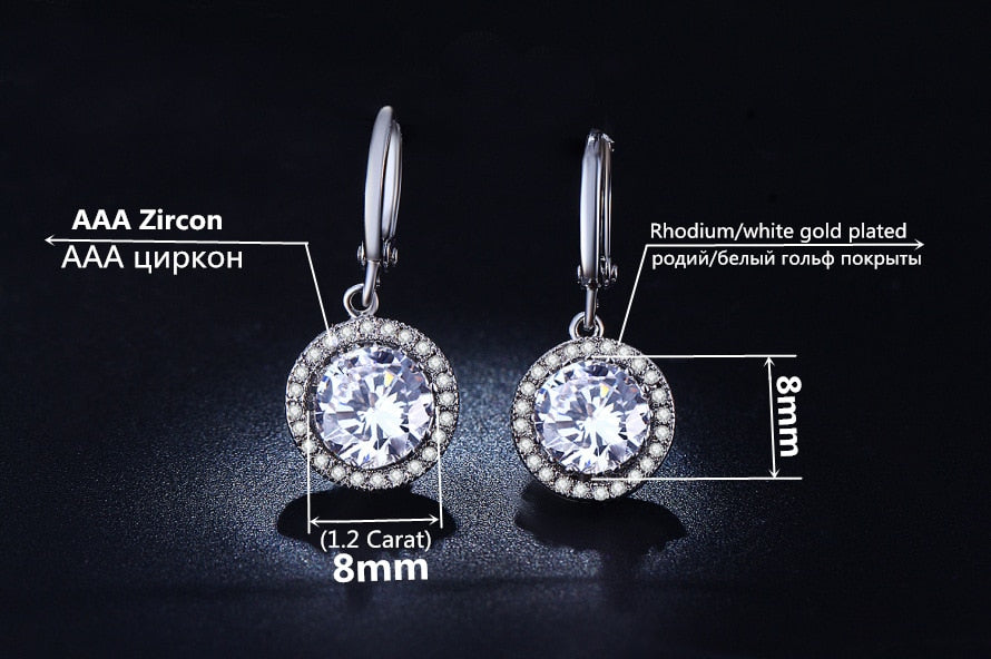2018 New Crystal From Swarovski Earrings For women fashion Jewelry Korean style trend Cube dangle Ear Hook Brincos Boucle