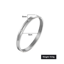 Carica l'immagine nel visualizzatore di Gallery, 2018 New B047 316L Stainless Steel Cuff Bracelet For Women Tension Setting CZ Bracelets &amp; Bangles 3 Colors Choices