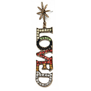 2018 New Fashion 1 Pcs BTS V LOVED Letter Earrings Charm Chic Ear Studs Long Earrings Jewelry