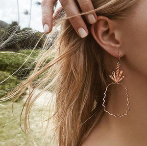 2018 New Fashion 1Pair Stylish Cute Pineapple Earrings Long Chain Drop Earrings for Ladies Girls Eardrop Jewelry Female Brincos