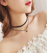Load image into Gallery viewer, 2018 New Fashion Black Lace Pearls choker pendent Necklaces Jewelry Multilayer Chain Imitation For Women Wedding Bride Necklace