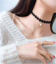 Load image into Gallery viewer, 2018 New Fashion Black Lace Pearls choker pendent Necklaces Jewelry Multilayer Chain Imitation For Women Wedding Bride Necklace