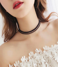 Load image into Gallery viewer, 2018 New Fashion Black Lace Pearls choker pendent Necklaces Jewelry Multilayer Chain Imitation For Women Wedding Bride Necklace