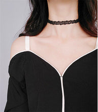 Load image into Gallery viewer, 2018 New Fashion Black Lace Pearls choker pendent Necklaces Jewelry Multilayer Chain Imitation For Women Wedding Bride Necklace