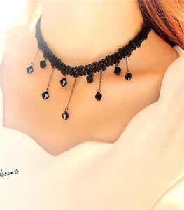 2018 New Fashion Black Lace Pearls choker pendent Necklaces Jewelry Multilayer Chain Imitation For Women Wedding Bride Necklace