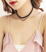 Load image into Gallery viewer, 2018 New Fashion Black Lace Pearls choker pendent Necklaces Jewelry Multilayer Chain Imitation For Women Wedding Bride Necklace