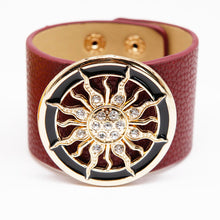 Load image into Gallery viewer, 2018 New Fashion Ladies Jewelry PU Leather Adjustable Bracelet Wide Alloy Punk Retro Bracelets &amp; Bangles Women Jewelry Gift