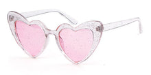Carica l&#39;immagine nel visualizzatore di Gallery, 2023 Love Heart Sunglasses Women Glitter Lenses Eyewear Candy Colorful Classic Crystal Frame Kurt Cobain UV400