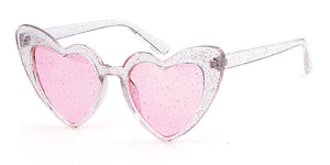 2023 Love Heart Sunglasses Women Glitter Lenses Eyewear Candy Colorful Classic Crystal Frame Kurt Cobain UV400