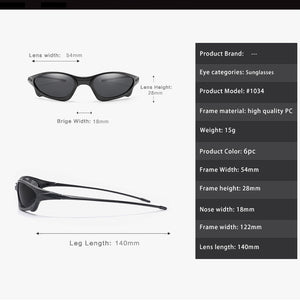 2023 Small Colourful Lens Sport Sunglasses Men Polarized UV400 Coating Mirrored Driving Fishing Sun Glasses Oculos