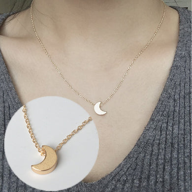 2018 New Hottest Fashion Simple Silver Plated&Gold Color Moon Pendants Necklace Maxi Statement Chokers Necklaces Women Jewelry