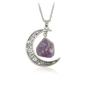2018 New Jewelry Hot crystal Necklace Soft Gothic Garbage Witchcraft Goddess Purple Stone Necklace Wholesale