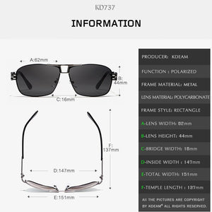 2023 KDEAM Polarized Sunglasses Portable Driving Fishing Goggles 4 Colors UV400 With Case KD737
