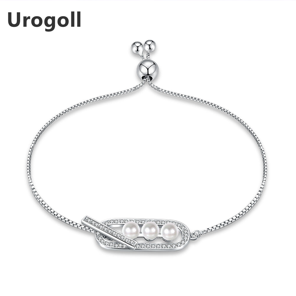 2018 New Luxury Real 925 Sterling Silver Fashion Stretchable Chain Bracelet For Women Fashion Jewelry Gift