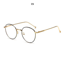 Load image into Gallery viewer, 2023 Metal women Eyewear frames Retro Nerd round optical clear myopia designer brand Glasses frame Men Accessories computer
