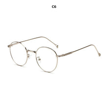 Load image into Gallery viewer, 2023 Metal women Eyewear frames Retro Nerd round optical clear myopia designer brand Glasses frame Men Accessories computer