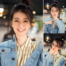 Load image into Gallery viewer, 2023 Metal women Eyewear frames Retro Nerd round optical clear myopia designer brand Glasses frame Men Accessories computer
