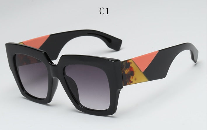 2023 Oversized Square Sunglasses women Men  Brand Designer Sun glasses lady Retro Big frame Gradien Sunglasses UV400