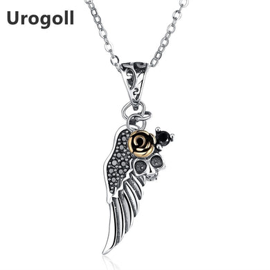 2018 New Retro Style Classic 925 Sterling Silver Fashion Wings Feather Charms Pendant Necklace Women Wedding Fine Jewelry Gifts