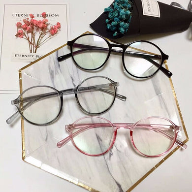 2023 Retro round eyeglass frame 2387 100 with myopia flat lens student art spectacle frame