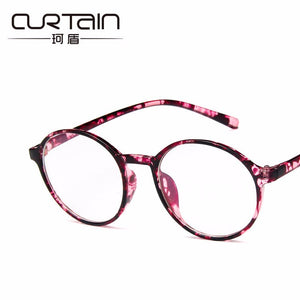 2023 Retro round eyeglass frame 2387 100 with myopia flat lens student art spectacle frame
