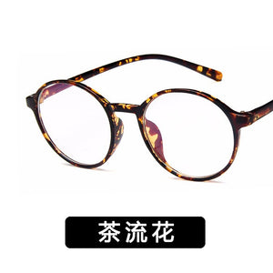 2023 Retro round eyeglass frame 2387 100 with myopia flat lens student art spectacle frame