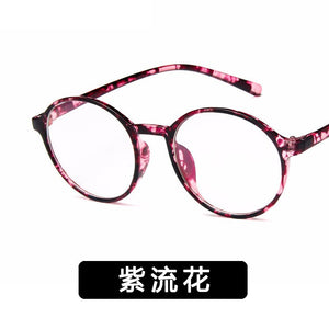 2023 Retro round eyeglass frame 2387 100 with myopia flat lens student art spectacle frame