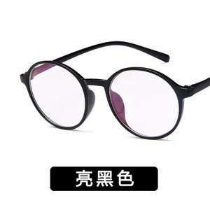 2023 Retro round eyeglass frame 2387 100 with myopia flat lens student art spectacle frame