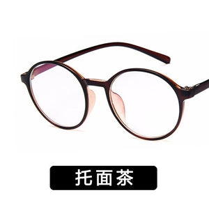 2023 Retro round eyeglass frame 2387 100 with myopia flat lens student art spectacle frame