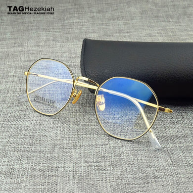 2023 Titanium alloy round glasses frame women brand eyeglasses frames men Student myopia optical glasses computer