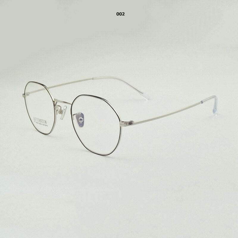 2023 Titanium alloy round glasses frame women brand eyeglasses frames men Student myopia optical glasses computer