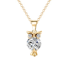Load image into Gallery viewer, 2018 New Zircon Pendants Owl Necklace For Women Crystal Heart Gold Sliver Color Long Necklaces Fashion Jewelry Christmas Gift